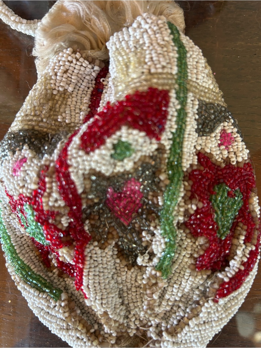 Antique Edwardian Beaded Wedding Bag - Picture 2 of 7